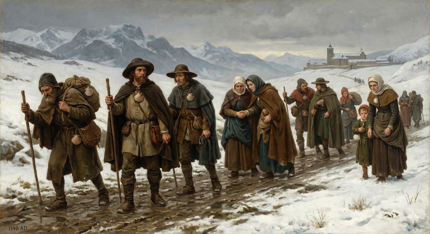 peregrinos caminando